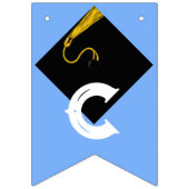 Light Blue Afstuderen Gefeliciteerd partijidee Vlaggetjes (Eerste vlag)