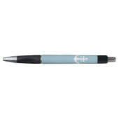 Light Blue Anchor Monogrammed Pen (Voorkant)