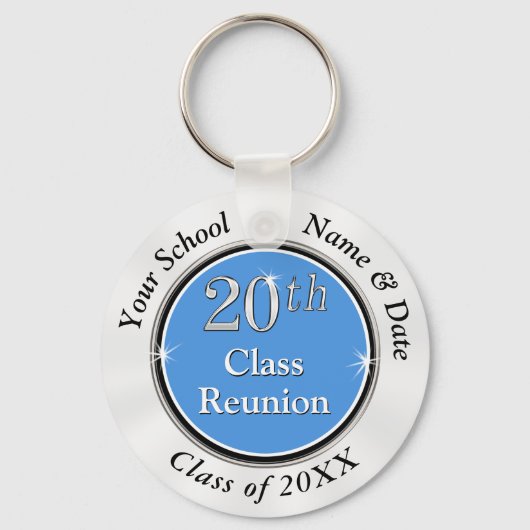 Light Blue and White, 20th Class Reunion Favors, Sleutelhanger (Voorkant)