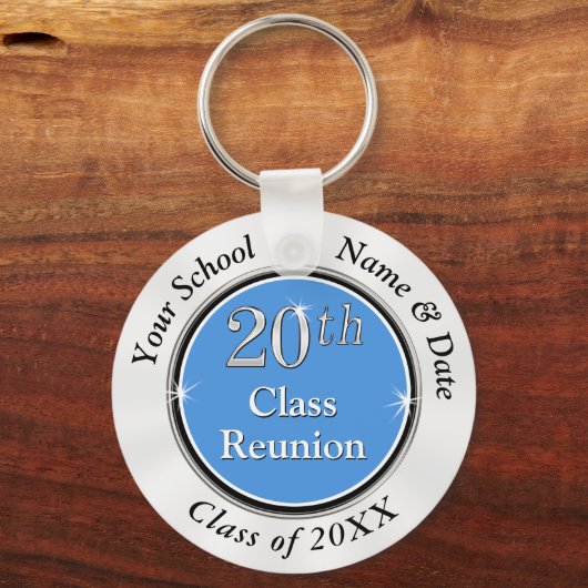 Light Blue and White, 20th Class Reunion Favors, Sleutelhanger (Voorkant)