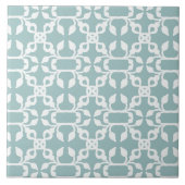 Light Blue and White Art Deco Moder Pattern Trivet Tegeltje (Voorkant)