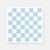Light Blue and White Checker Pattern Servet (Voorkant)