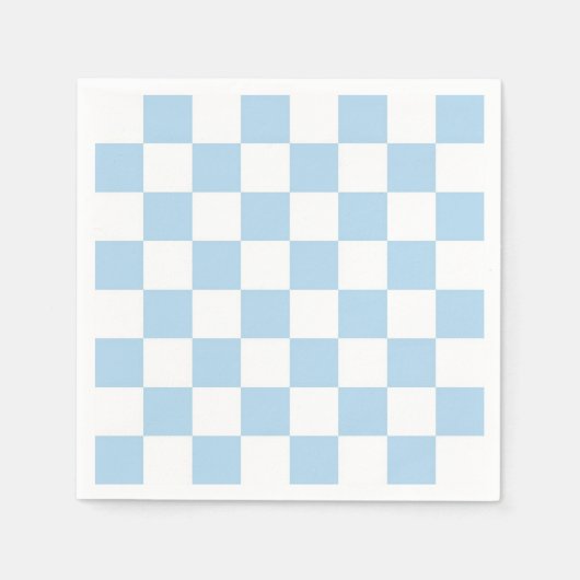 Light Blue and White Checker Pattern Servet (Voorkant)