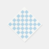 Light Blue and White Checker Pattern Servet (Hoek)