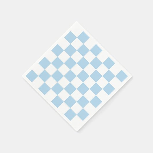 Light Blue and White Checker Pattern Servet (Hoek)
