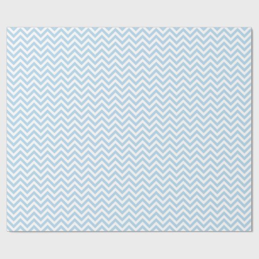 Light Blue and White Large Chevron Pattern V Cadeaupapier (Vlak)