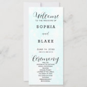 Light Blue and White Modern Wedding Programme (Voorkant)