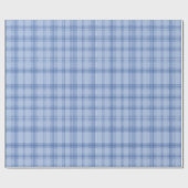 Light Blue and White Plaid Seamless Pattern Cadeaupapier (Vlak)