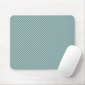 Light Blue and White Polka Dots Pattern Mousepad Muismat (Met muis)
