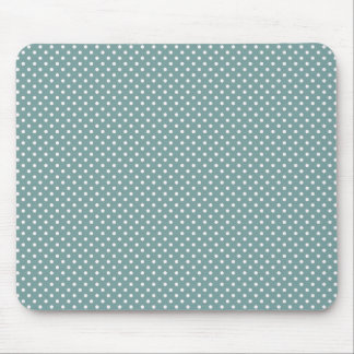 Light Blue and White Polka Dots Pattern Mousepad Muismat