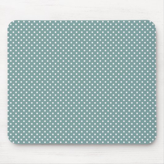 Light Blue and White Polka Dots Pattern Mousepad Muismat (Voorkant)