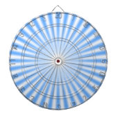 Light Blue and White Rays Dart Board Dartbord (Voorkant)