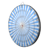 Light Blue and White Rays Dart Board Dartbord (Voorkant Rechts)