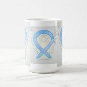 Light Blue Awareness Ribbon Angel Art Mok (Center)