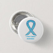 Light Blue Awareness Ribbon Custom Art Button Pins (Voorkant /achterkant)