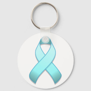 Light Blue Awareness Ribbon Sleutelhanger