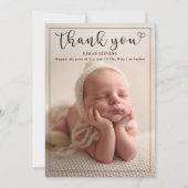 Light Blue Baby Boy 2 Fotoaankondiging Feestdagenkaart (Voorkant)