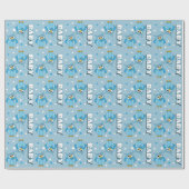 Light Blue Baby Polka Dot Ownership Cadeaupapier (Vlak)