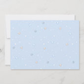 Light Blue Balloons Teddy Bear Baby shower Bedankkaart (Achterkant)