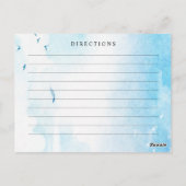 Light Blue, Beach Vrijgezellenfeest Recipcard Briefkaart (Achterkant)