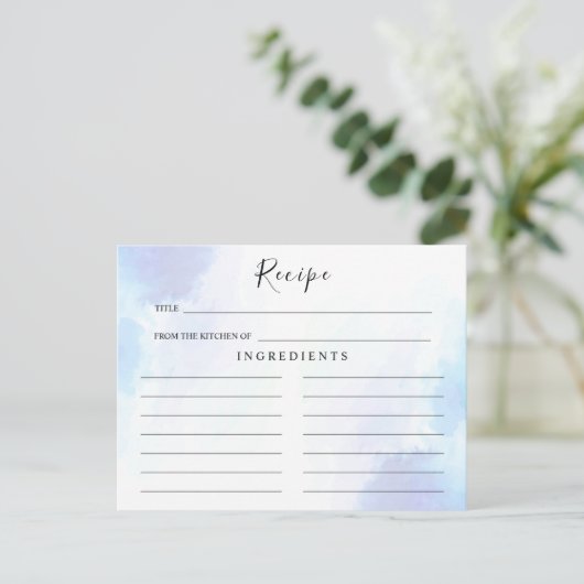 Light Blue, Beach Wedding Recipcard Briefkaart (Staand voorkant)