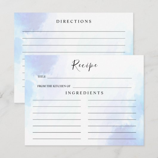 Light Blue, Beach Wedding Recipcard Briefkaart (Voorkant / Achterkant)