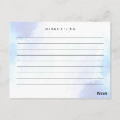 Light Blue, Beach Wedding Recipcard Briefkaart (Achterkant)