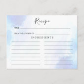 Light Blue, Beach Wedding Recipcard Briefkaart (Voorkant)