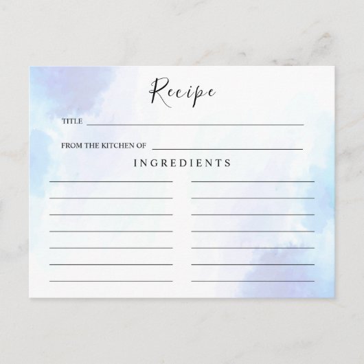 Light Blue, Beach Wedding Recipcard Briefkaart (Voorkant)