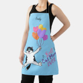 Light Blue Best Cat Mom Ever All-Over Print Apron Schort (Insitu)