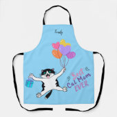 Light Blue Best Cat Mom Ever All-Over Print Apron Schort (Voorkant)