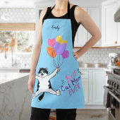 Light Blue Best Cat Mom Ever All-Over Print Apron Schort