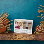 Light Blue BEST DAD OOIT collage 2 Foto Fotoplaat (Zijkant)