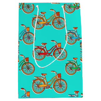 Light Blue Bicycle Medium Gift Bag Medium Cadeauzakje