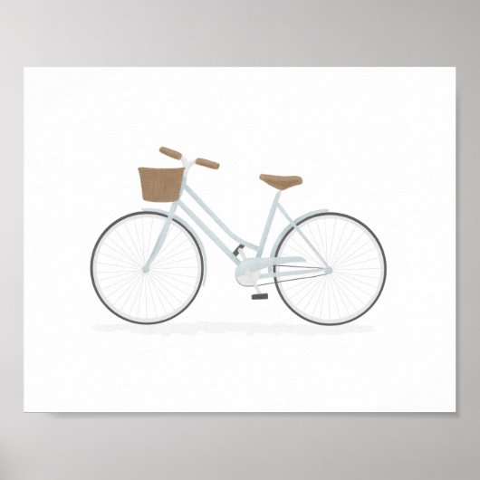 Light Blue Bike Poster (Voorkant)