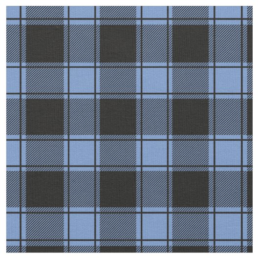 Light Blue & Black Buffalo Plaid Stof (Close Up)