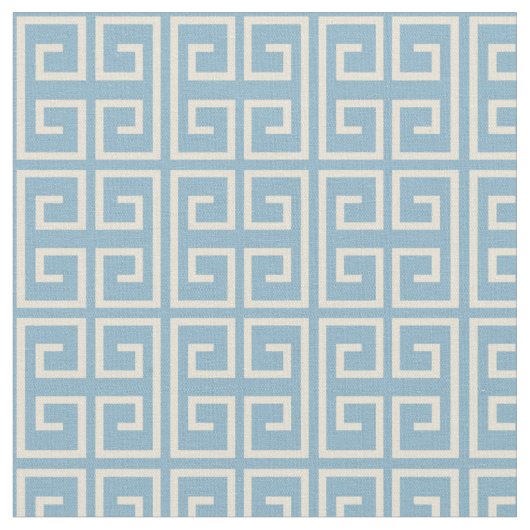 Light Blue Block Patroon Stof (Close Up)