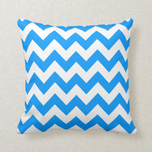 Light Blue Bold Chevron Kussen