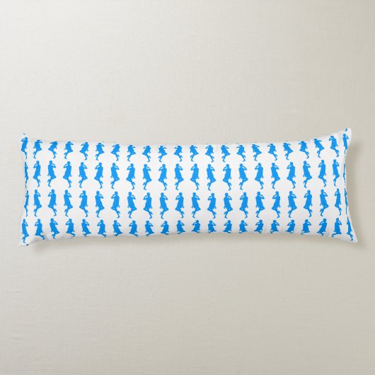 Light Blue Bold Mod Go Girls Lichaamskussen (Achterkant)