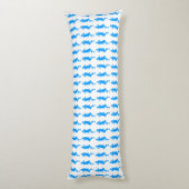 Light Blue Bold Mod Go Girls Lichaamskussen (Achterkant (Verticaal))