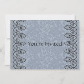 Light Blue Brocade Bridal Shower-uitnodiging Kaart (Voorkant)