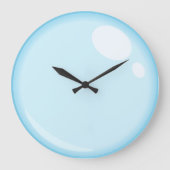 Light Blue Bubble Bathroom Wall Clock Grote Klok (Voorkant)