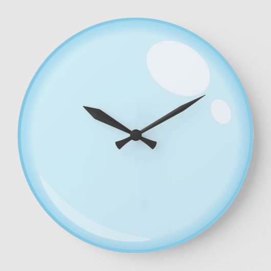Light Blue Bubble Bathroom Wall Clock Grote Klok (Voorkant)