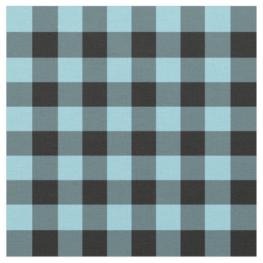 Light Blue Buffalo Check Pset Stof (Close Up)