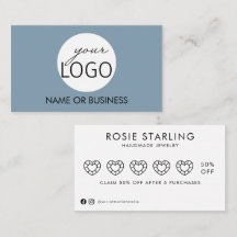 Light Blue Business Logo Handmade Jewels