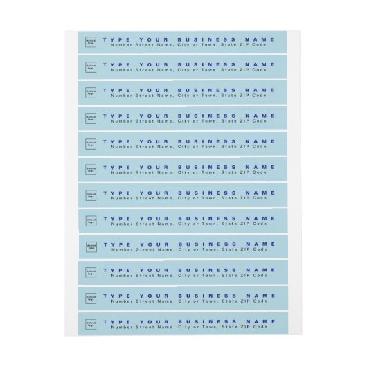 Light Blue Business Return-adres Slim (Vel)