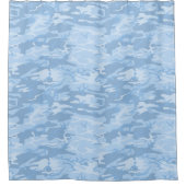 Light Blue Camo Douchegordijn (Voorkant)