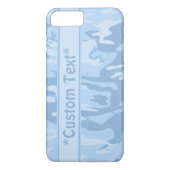 Light Blue Camo met aangepaste tekst Case-Mate iPhone Case (Achterkant)