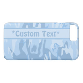Light Blue Camo met aangepaste tekst Case-Mate iPhone Case