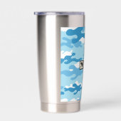 Light Blue Camouflage Pattern Geïsoleerde Drinkbeker (Rechts)
